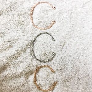 Spiraled Open Cuff Bangle